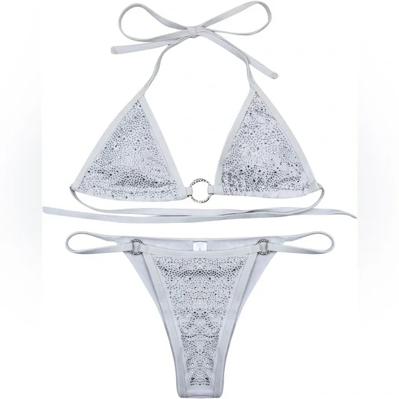 Nwot Rhinestone Bikini - Picture 3 of 8